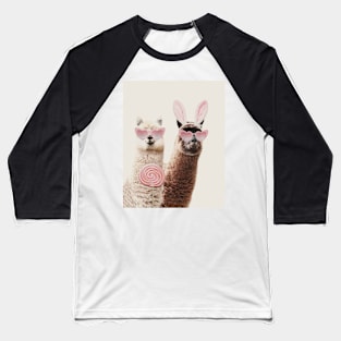 Alpacas Heart sunglasses and lollipop Baseball T-Shirt